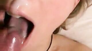 Intense Mouthful Climax Caught on Camera