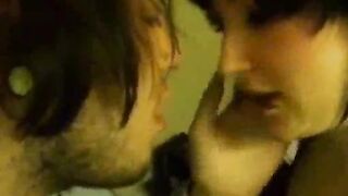 Emo Girlfriend Sucks His Cock with Passion