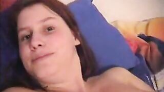 Chubby teen receives a surprise ass cumshot