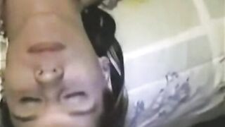 Upside Down Cumshot That Lands Perfectly on Her Face