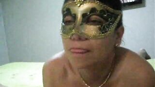 Masked Mature Slut Takes It All