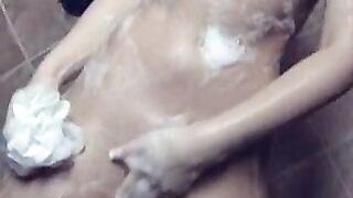 Hot Girlfriend’s Soapy Shower Tease