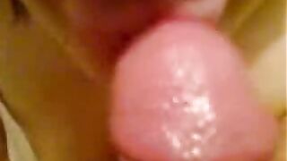 Extreme Closeup Blowjob with Mouthful of Cum