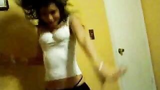 Sexy Latina Teen Shows Off Her Skills