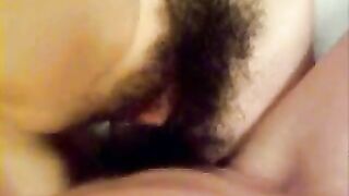 Hairy Asian Beauty Fucked and Swallows