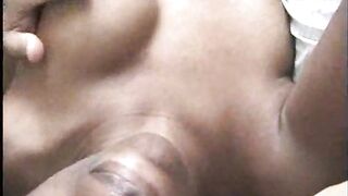 Black GF Fucks and Takes White Cum