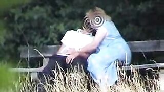 Mature Couple’s Secret Park Bench Moment