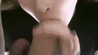 Blonde Delivers a Passionate Blowjob