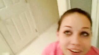 Steamy Bathroom Blowjob