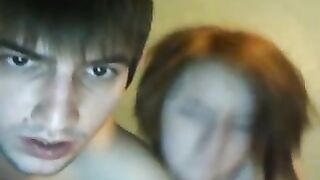 Young Couple Shares Intimate Webcam Facial Moment